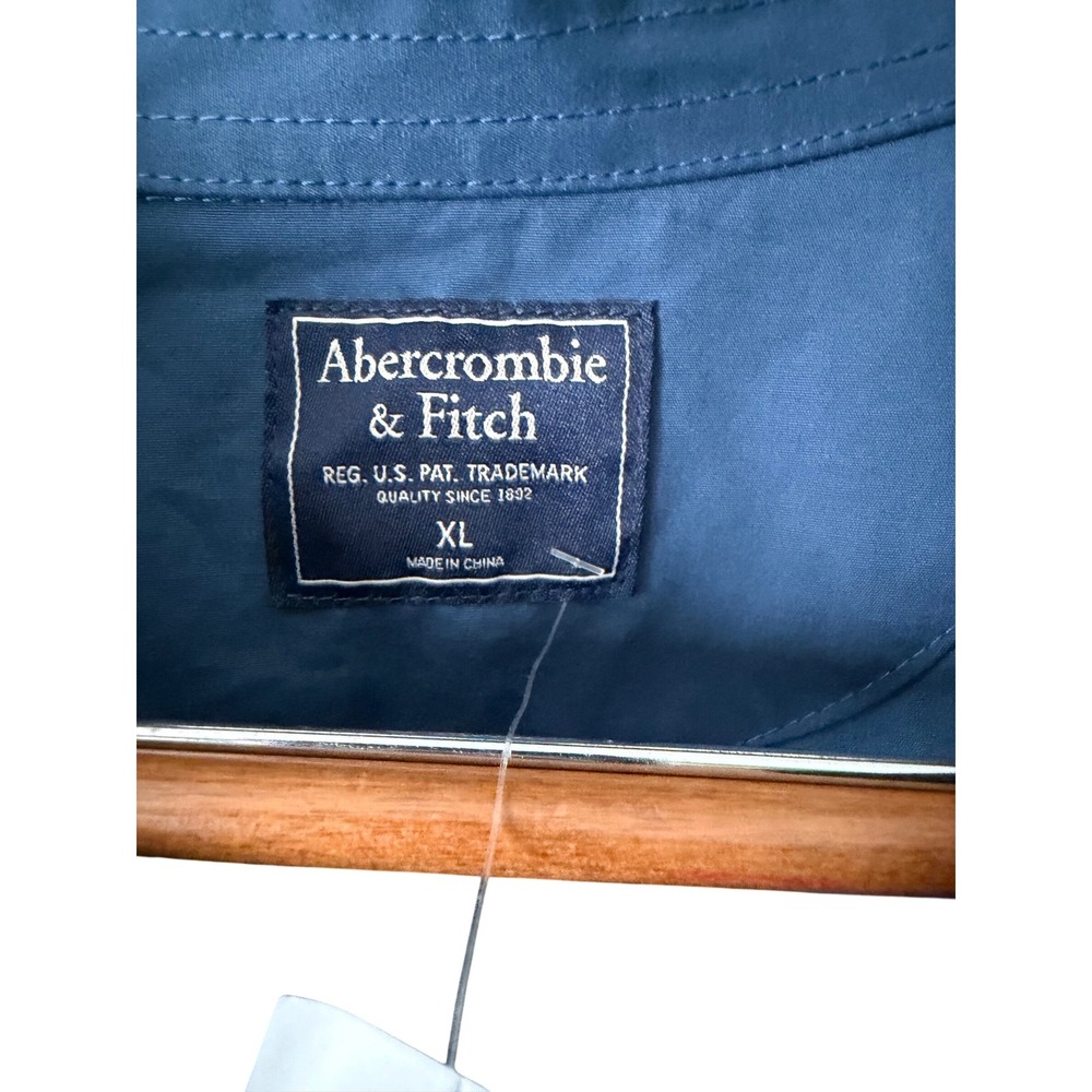 Abercrombie & Fitch Button Down Shirt‎ Mens XL Blue NEW Utility Long Sleeve 1171 - Picture 4 of 9